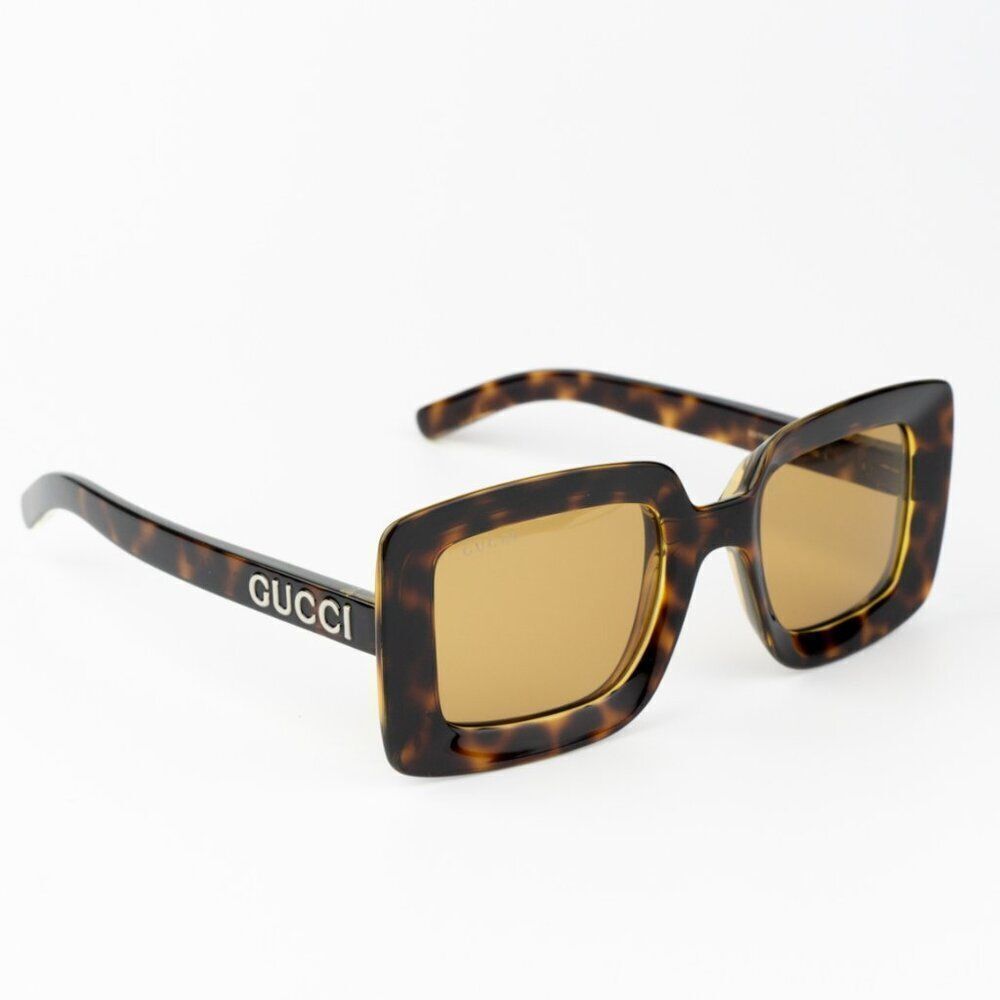 NEW Gucci GG1718S 002 Havana Brown Women Square Sunglasses GG 1718S - Picture 4 of 11